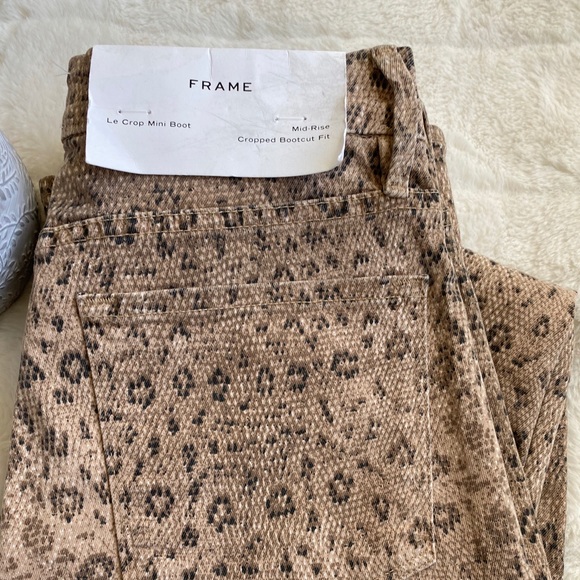 Frame Le Crop Mini Boot Snake Mid Rise Size 25 - Picture 6 of 13